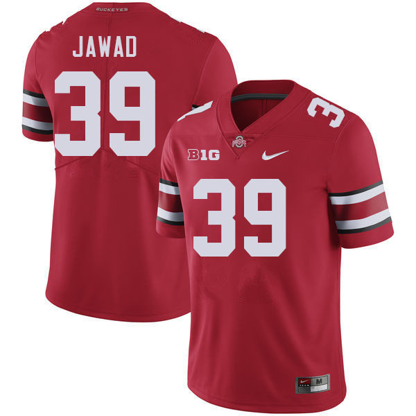 Men #39 Hadi Jawad Ohio State Buckeyes College Football Jerseys Stitched-Red